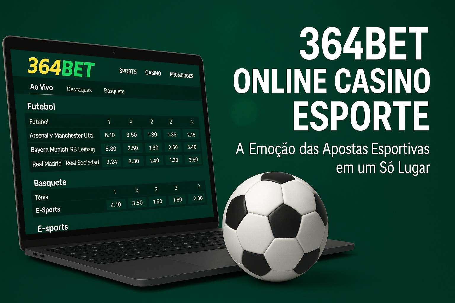 Apostas esportivas no cassino online 364BET